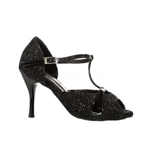 720 Pizzo e Vernice Nero - spillo