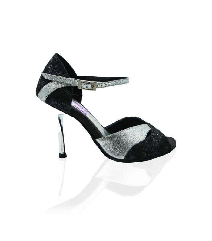620 Black Lace & Silver Glitter - Thin