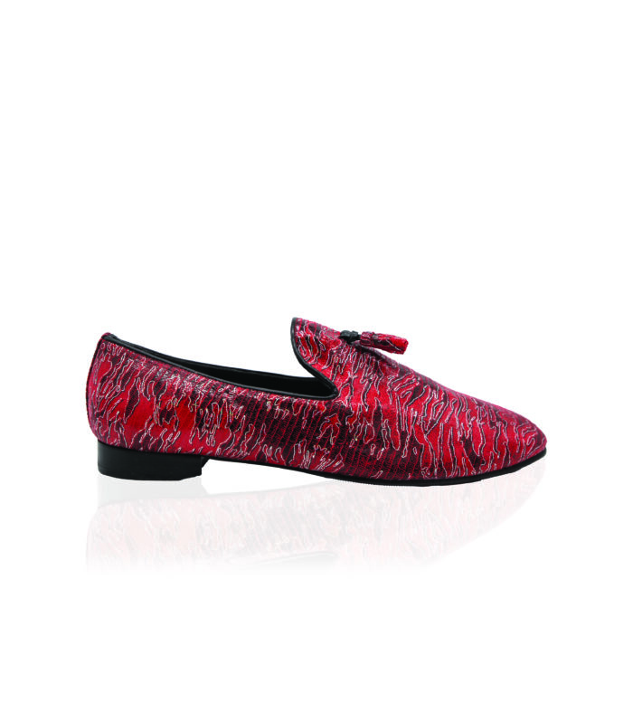637 Mocassino Nazca Rosso Tassel